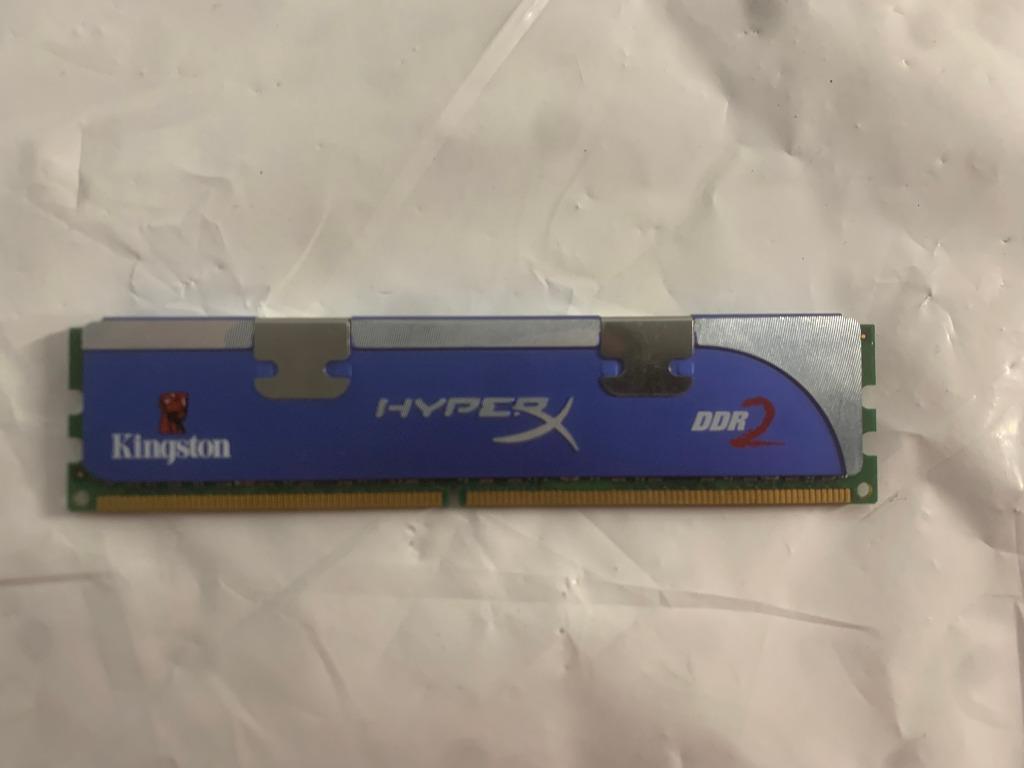 Kingston HyperX DDR2 kit 2 GB – PC2-8500 CL5, Computers en Software, RAM geheugen, Gebruikt, Desktop, 2 GB, DDR2, Verzenden