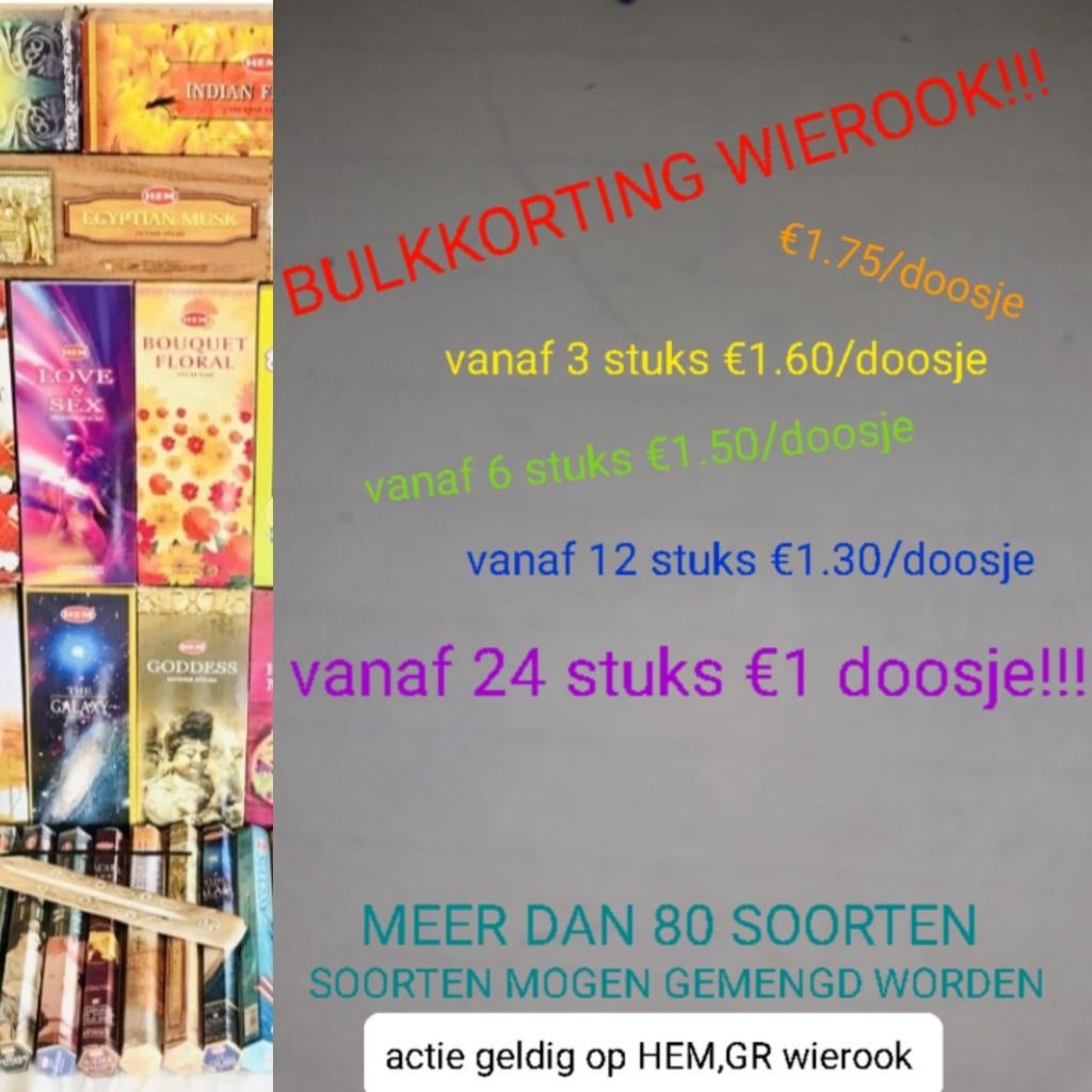 BULKKORTING wierook hem en gr, Ophalen of Verzenden, Nieuw