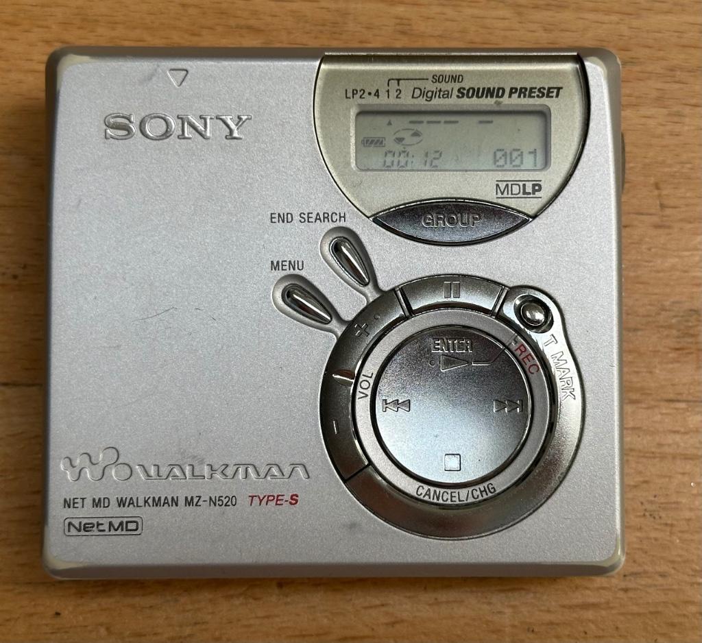 Lecteur MiniDisc : SONY NET MD WALKMAN MZ-N520 TYPE-S, Enlèvement, Lecteur MiniDisc