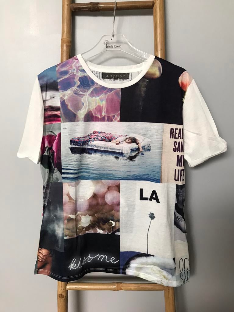 Amy & Ivy bedrukt t-shirt, maat L, Amy & ivy, Gedragen, Korte mouw