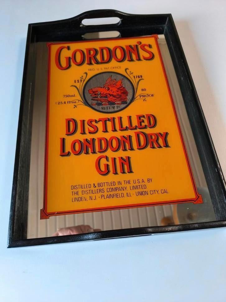 Spiegeldienblad Gordon's Gin, Ophalen of Verzenden