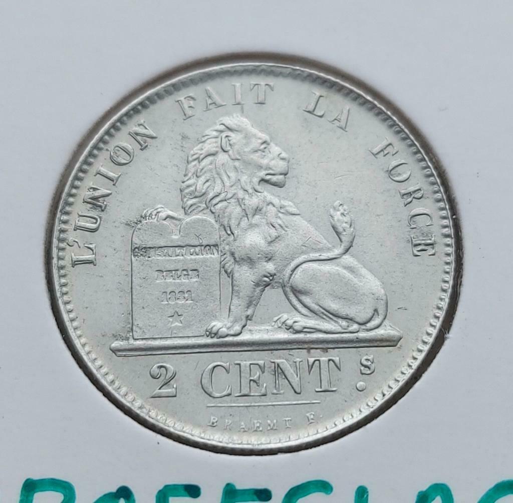 Proefslag 2 Cent 1859 Leopold I (Aluminium) R1 ! Zeldzaam !!, Postzegels en Munten, Ophalen of Verzenden, Overig, Losse munt
