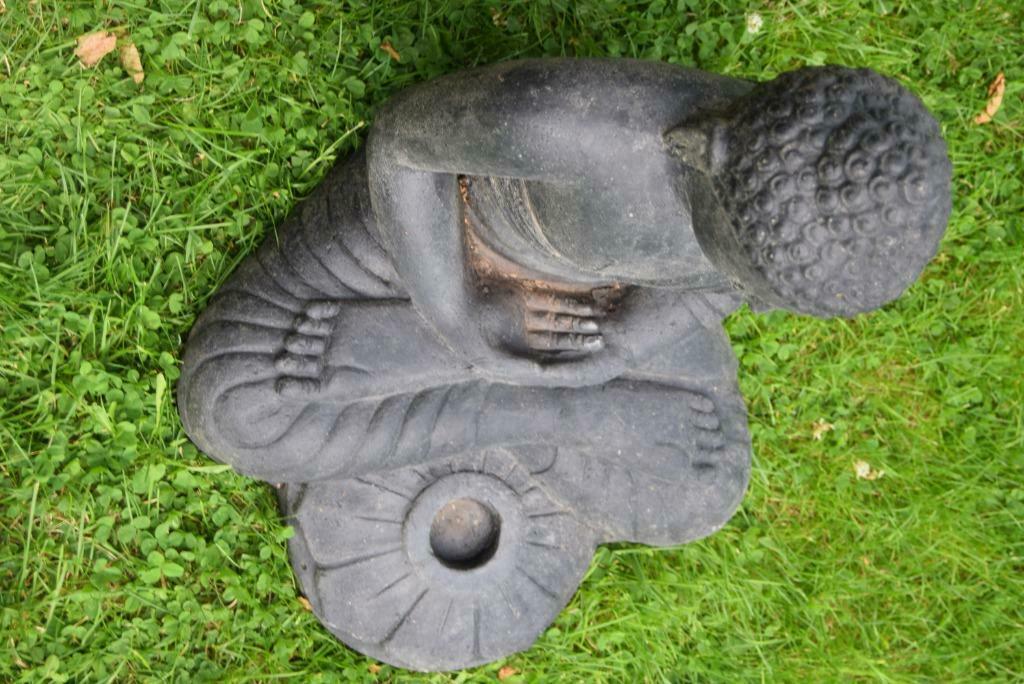 Boeddha in lotusmeditatie met kandelaar, Ophalen, Nieuw, Overige materialen, Boeddhabeeld