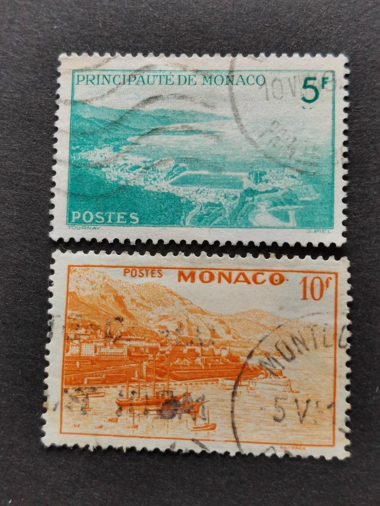 Monaco 1948 - zichten op Monaco, Ophalen of Verzenden, Monaco, Gestempeld