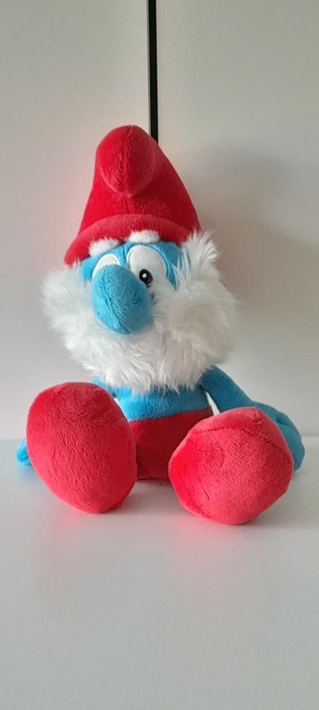 De Smurfen Pluche Knuffel Grote Smurf, Enlèvement ou Envoi, Comme neuf, Grand Schtroumpf, Poupée, Figurine ou Peluche