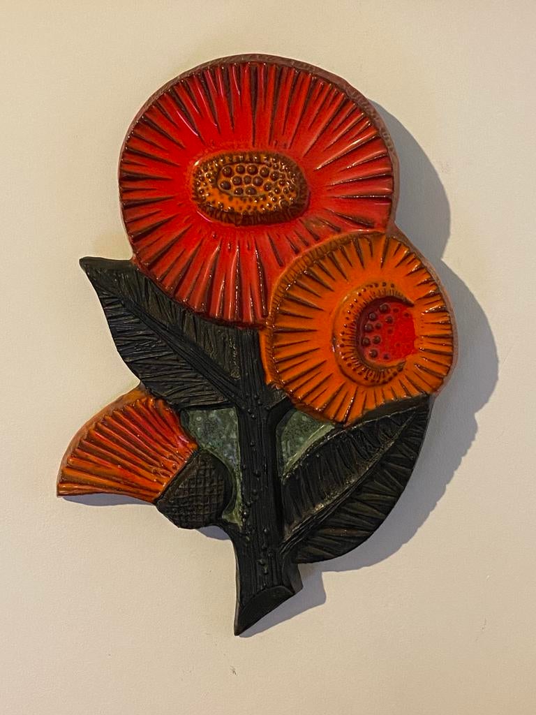 Elisabeth Vandeweghe, keramische bloem, Perignem, Antiek en Kunst, Ophalen of Verzenden
