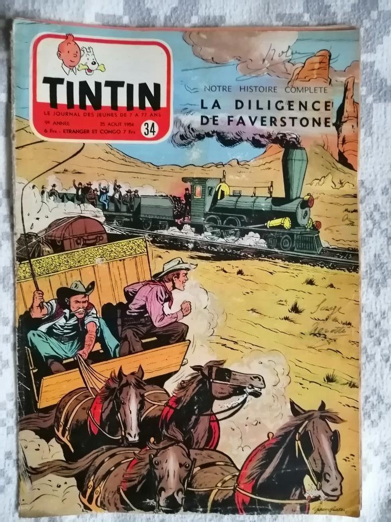 Journal de TINTIN édition Belge n34 - 25 aout 1954, Ophalen of Verzenden, Tijdschrift