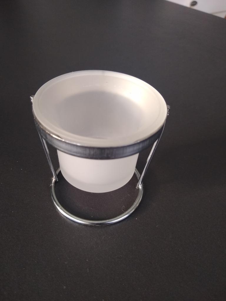 (hangende) theelicht/kaarshouder in wit mat glas, Ophalen, Overige materialen, Gebruikt, Wit