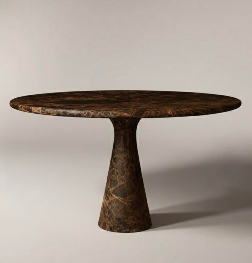 Natuursteen marmer eettafel in dark emperador., Ophalen of Verzenden, Nieuw