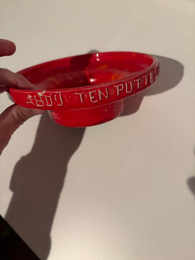 Geglazuurde keramische schaal Ten Putte Gistel, Ophalen of Verzenden