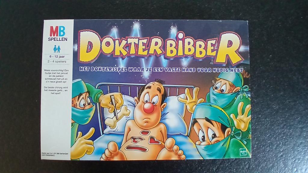MB Dokter Bibber gezelschapsspel, Ophalen, Zo goed als nieuw, MB SPELLEN