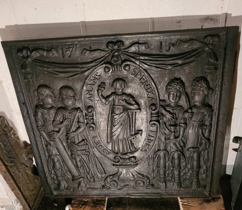 TAQUE EN FONTE ORVAL 1715, Antiek en Kunst, Curiosa en Brocante, Ophalen of Verzenden