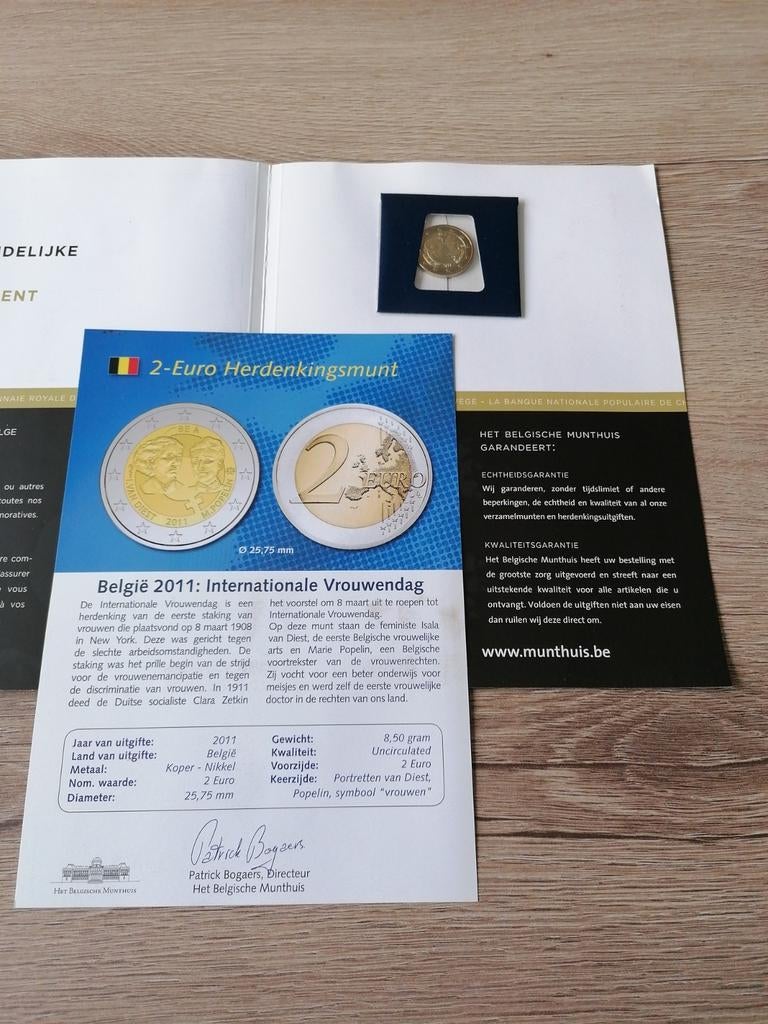 Herdenkingsmunt 2 € : Internationale Vrouwendag, Enlèvement