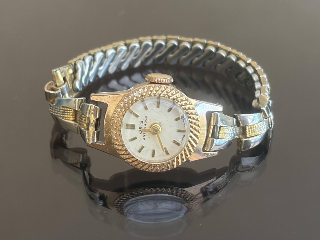 Montre vintage ORIS Anti-Shock pour femmes, Montre-bracelet, Autres marques, Enlèvement ou Envoi, Or