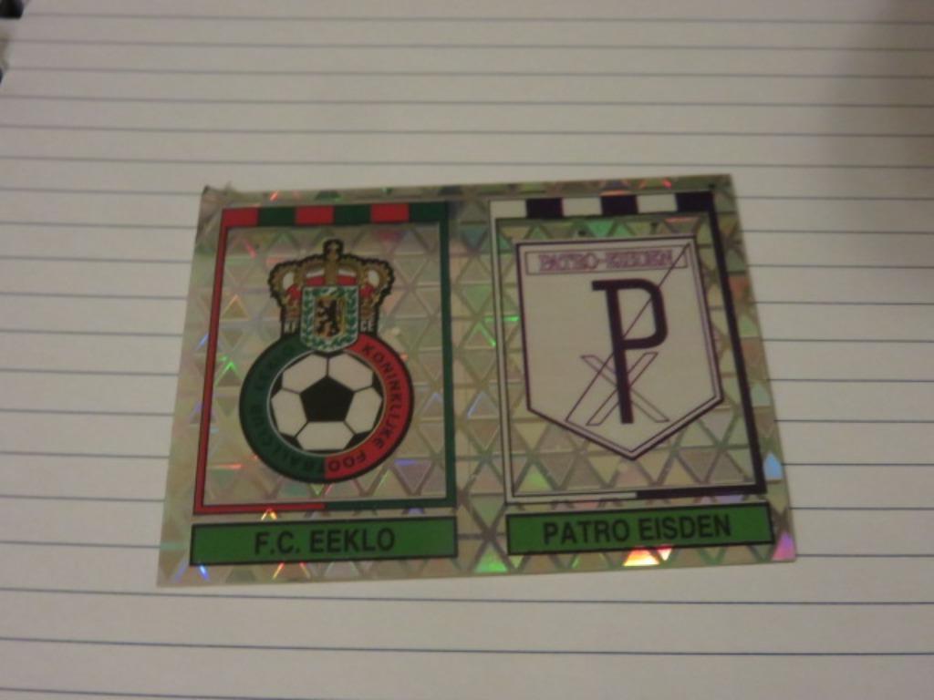 Voetbal: Sticker football 95 : Logo FC Eeklo + Patro Eisden, Enlèvement ou Envoi, Neuf, Affiche, Image ou Autocollant