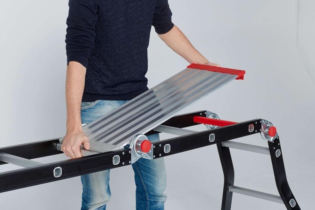 Altrex Varitex Prof  4x3 Vouwladder + Platform, Ophalen, Zo goed als nieuw, Ladder, Opvouwbaar of Inschuifbaar