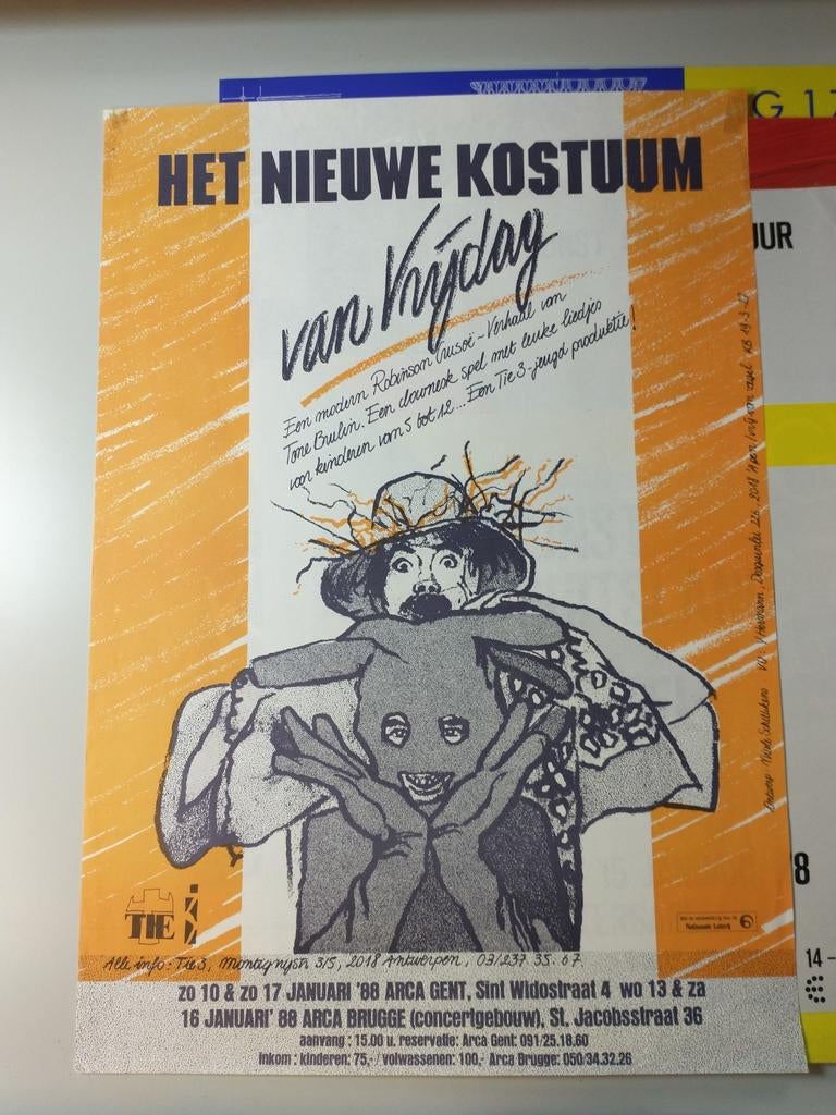 Een nieuw kostuum voor vrijdag 1988 Arca affiche, Ophalen of Verzenden, Zo goed als nieuw