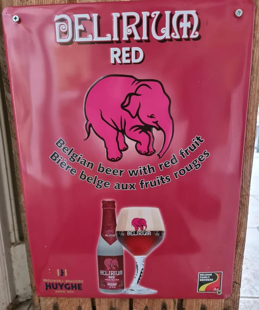 Enseigne publicitaire en métal Delirium Red, Enlèvement ou Envoi, Comme neuf