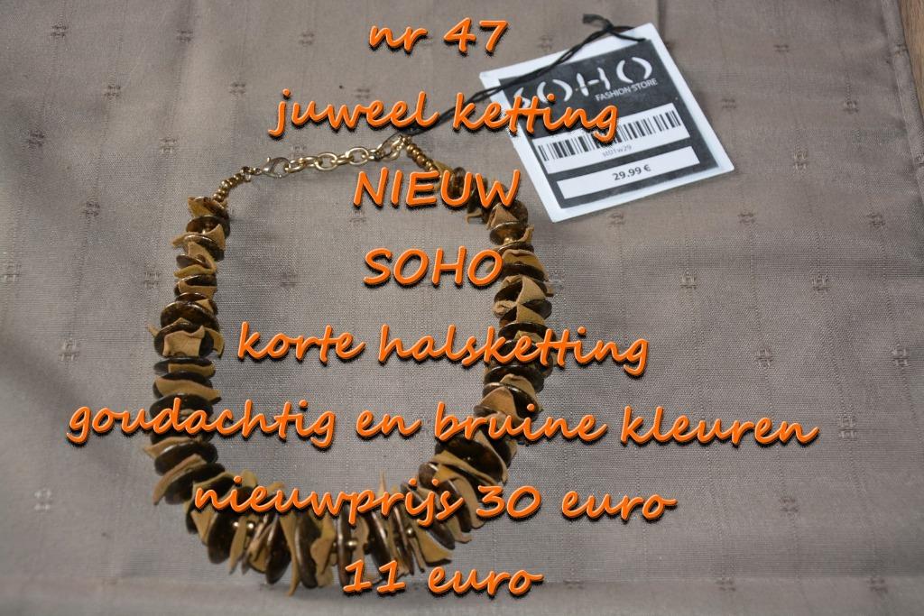 47. Bijou : collier, NEUF, @LAST PIECE@, expédition, Bijoux, Sacs & Beauté, Colliers, Envoi, Neuf, Brun, Autres matériaux