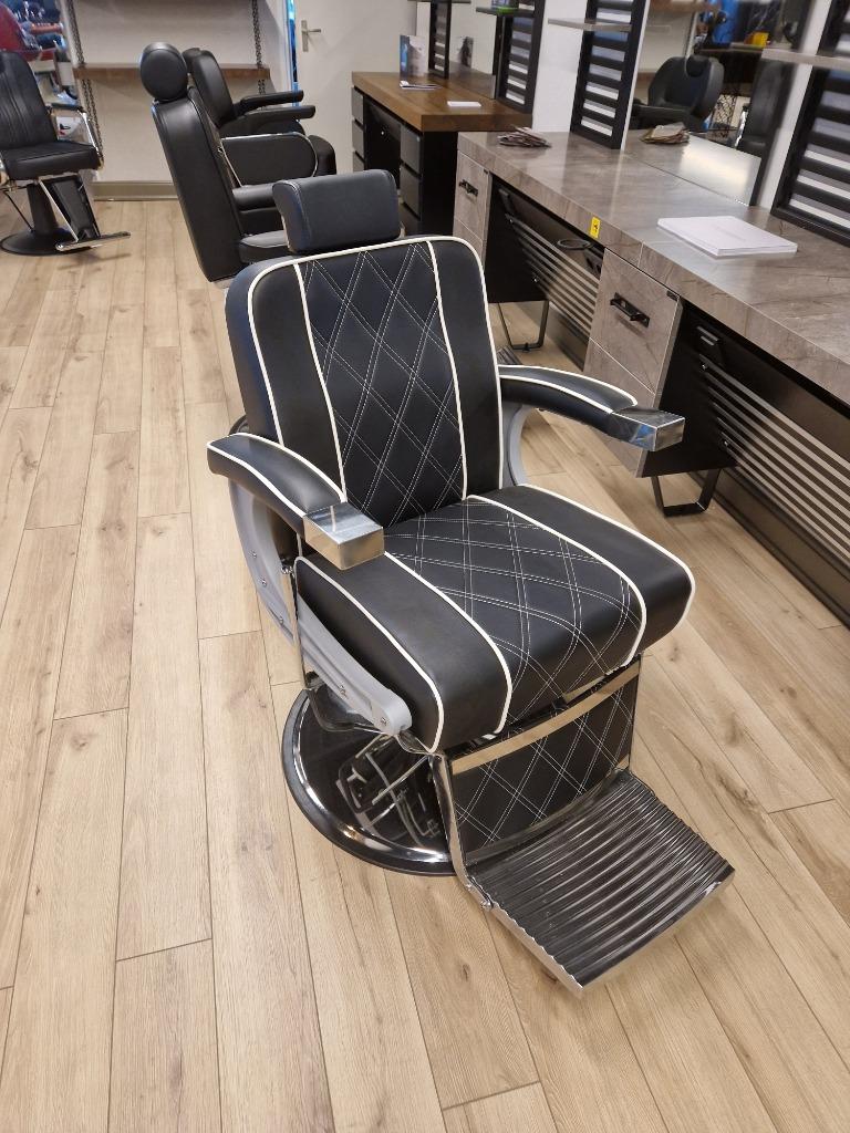 Barbierstoel Bakla zwart wit heren knip stoel barber barbier, Ophalen of Verzenden, Nieuw