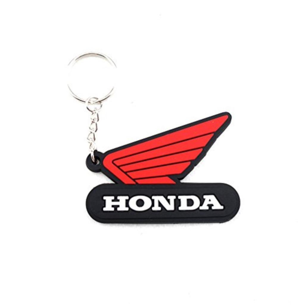 Honda Wing rubberen sleutelhanger - Zwart/Rood, Verzamelen, Ophalen of Verzenden, Nieuw, Merk