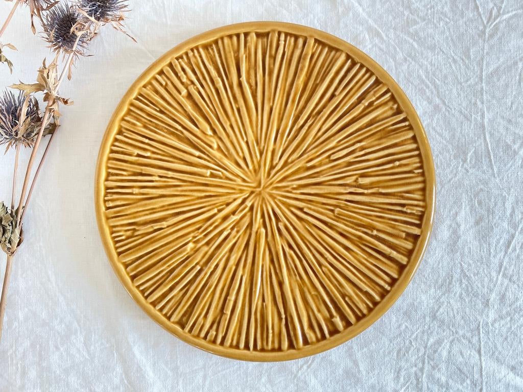 Plat rond à fromages Boch Tentation / Paille, Antiquités & Art, Antiquités | Céramique & Poterie, Enlèvement ou Envoi