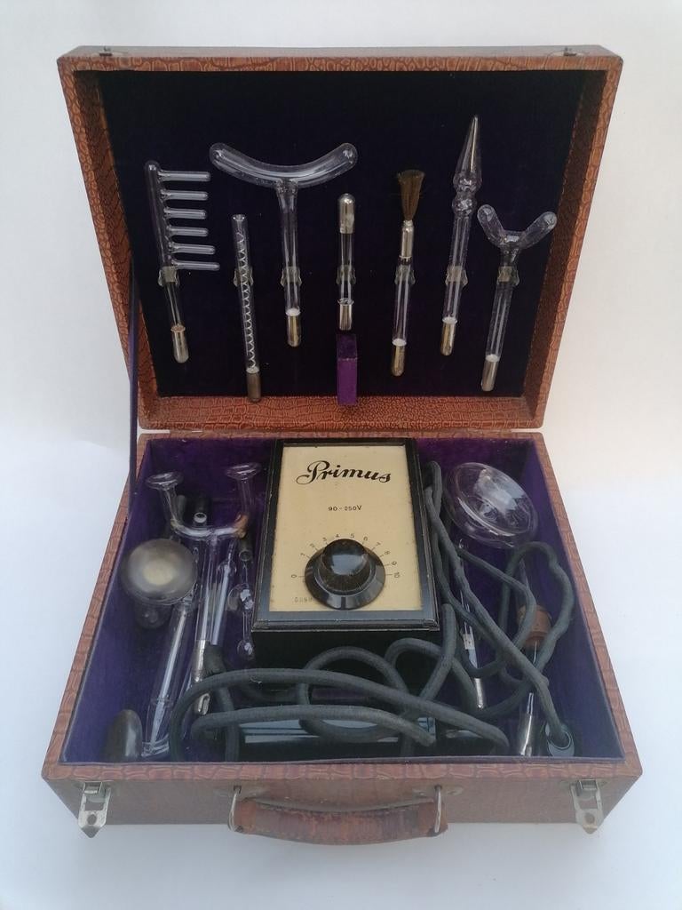 Coffret électrothérapie Primus années 30 - 15 électrodes, Enlèvement