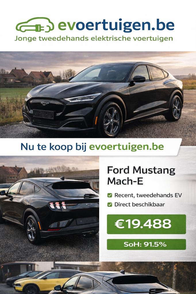 Ford Mustang Mach-E  |  75,7 kWh | 296pk | MET GARANTIE, Automaat, 1969 kg, Zwart, 5 zetels
