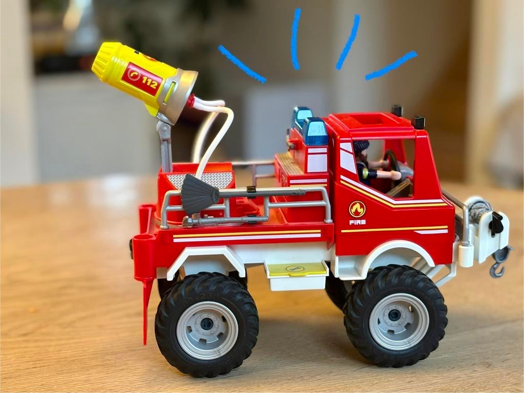 Brandweerwagen Playmobil 9466, Kinderen en Baby's, Speelgoed | Playmobil, Ophalen of Verzenden, Zo goed als nieuw, Complete set