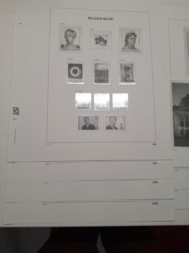 Davo luxebladen België jaar 2001, Postzegels en Munten, Ophalen of Verzenden, Verzamelalbum