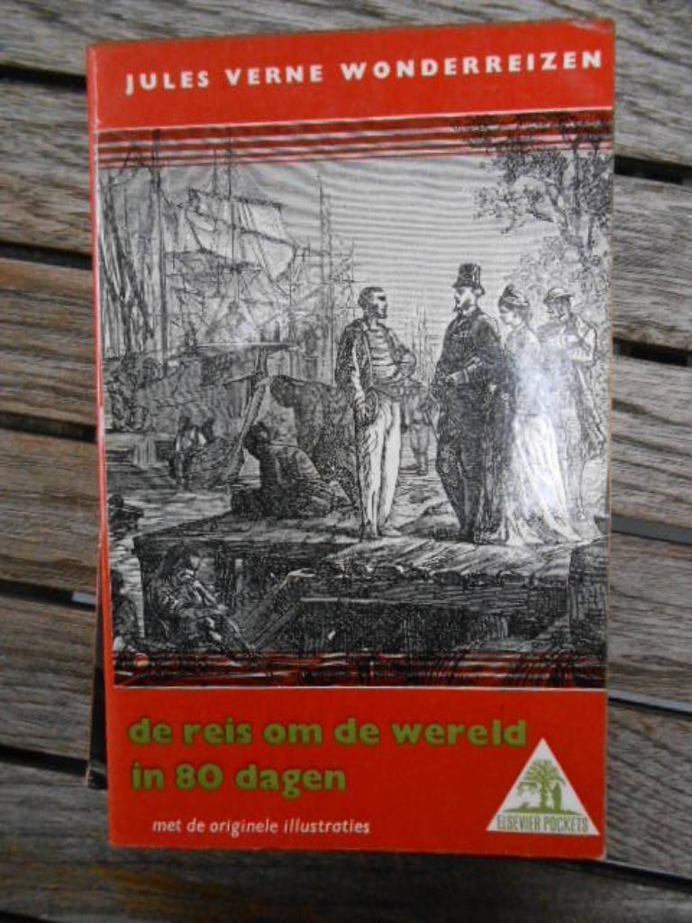 de reis om de wereld in 80 dagen Jules Verne Elsevier po.E20, Livres, Aventure & Action, Enlèvement ou Envoi, Utilisé, Jules Verne