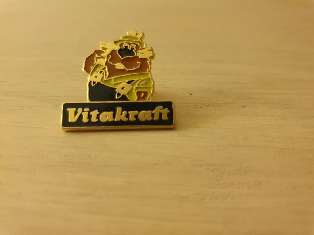 Vintage Vitakraft pin uit de jaren 90, Verzamelen, Ophalen of Verzenden, Zo goed als nieuw, Speldje of Pin