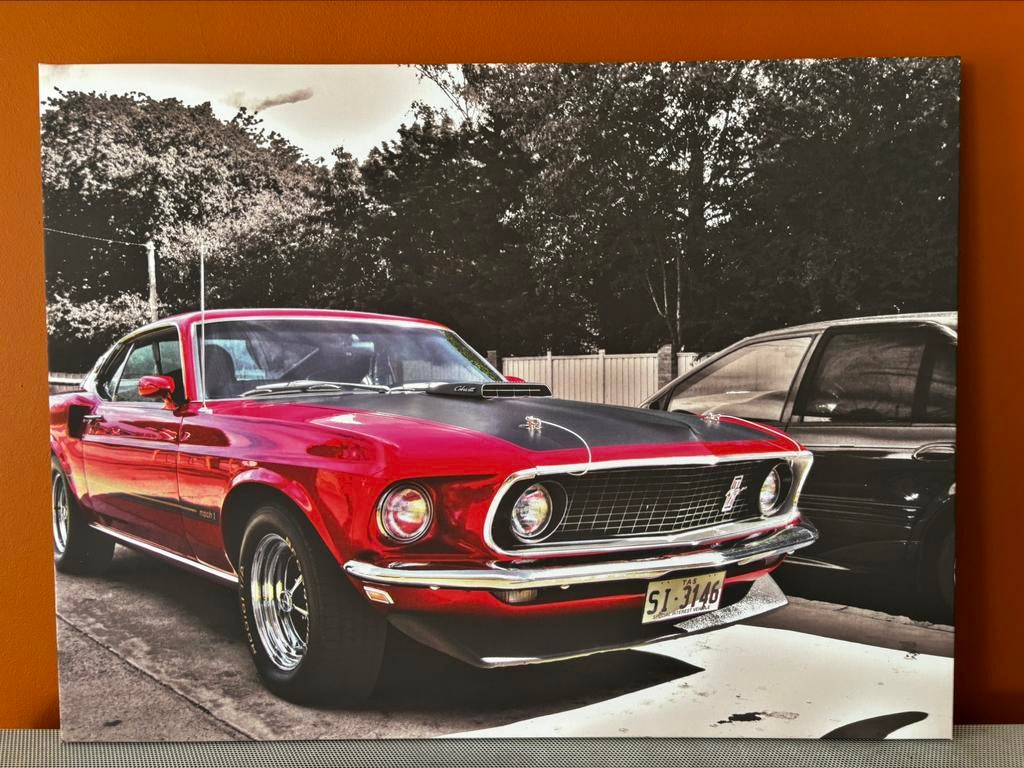 Mustang - wanddecoratie (Ford Mustang Mach 1), Ophalen, Zo goed als nieuw
