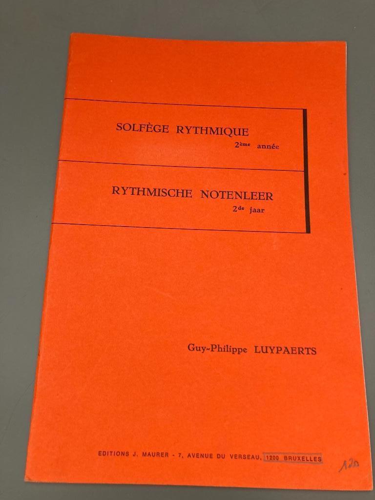 Solfège rythmique 2ème année Luypaerts, Enlèvement, Utilisé, Général, Guy-Phililppe Luypaerts