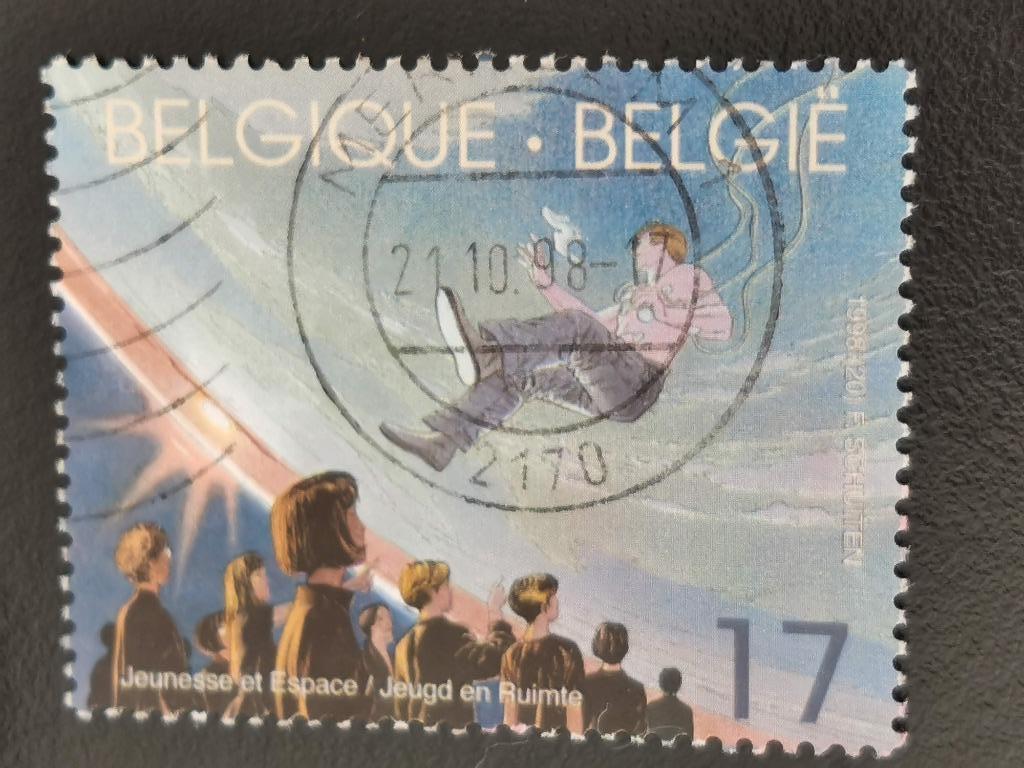 Belgique 1998 - voyages dans l'espace - Conférence Space Exp, Enlèvement ou Envoi, Affranchi, Espace