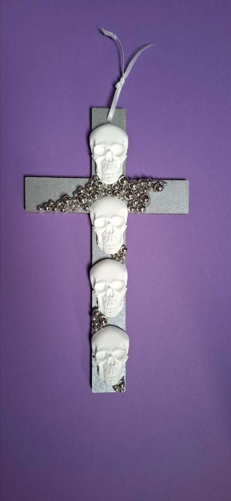 Deco tete de mort croix, Ophalen of Verzenden, Nieuw