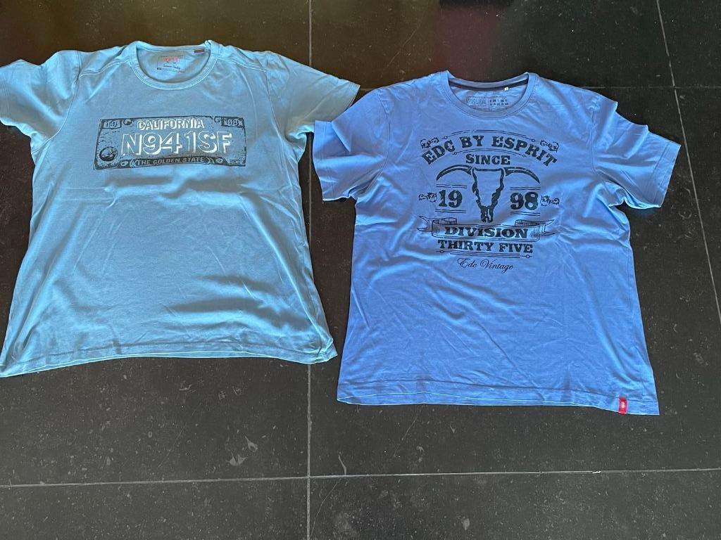 2heren tshirts esprit franse maat XXL samen €12, Kleding | Heren, T-shirts, Blauw, Overige maten, Ophalen of Verzenden, Esprit