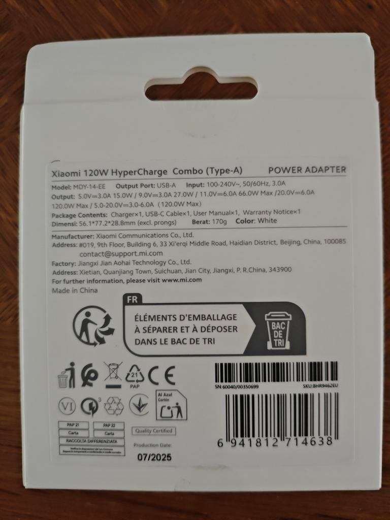 Xiaomi BHR9462EU, Télécoms, Téléphonie mobile | Chargeurs pour téléphone, Neuf, Enlèvement ou Envoi