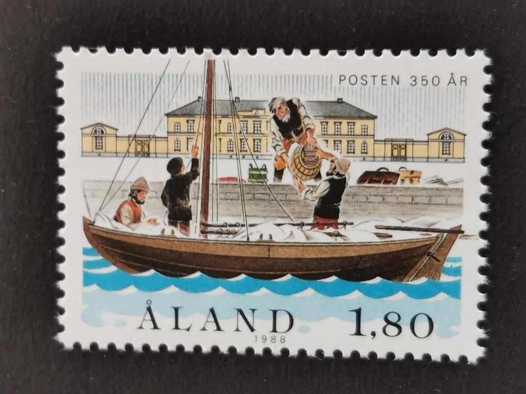 Aland 1988 - 350 ans de services postaux - douane, bateau **, Enlèvement ou Envoi, Danemark, Non oblitéré