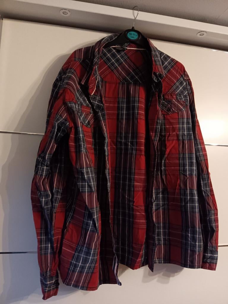 Chemise rouge noir gris blanc à carreaux JBC XXL N21, Enlèvement ou Envoi, Comme neuf, Rouge