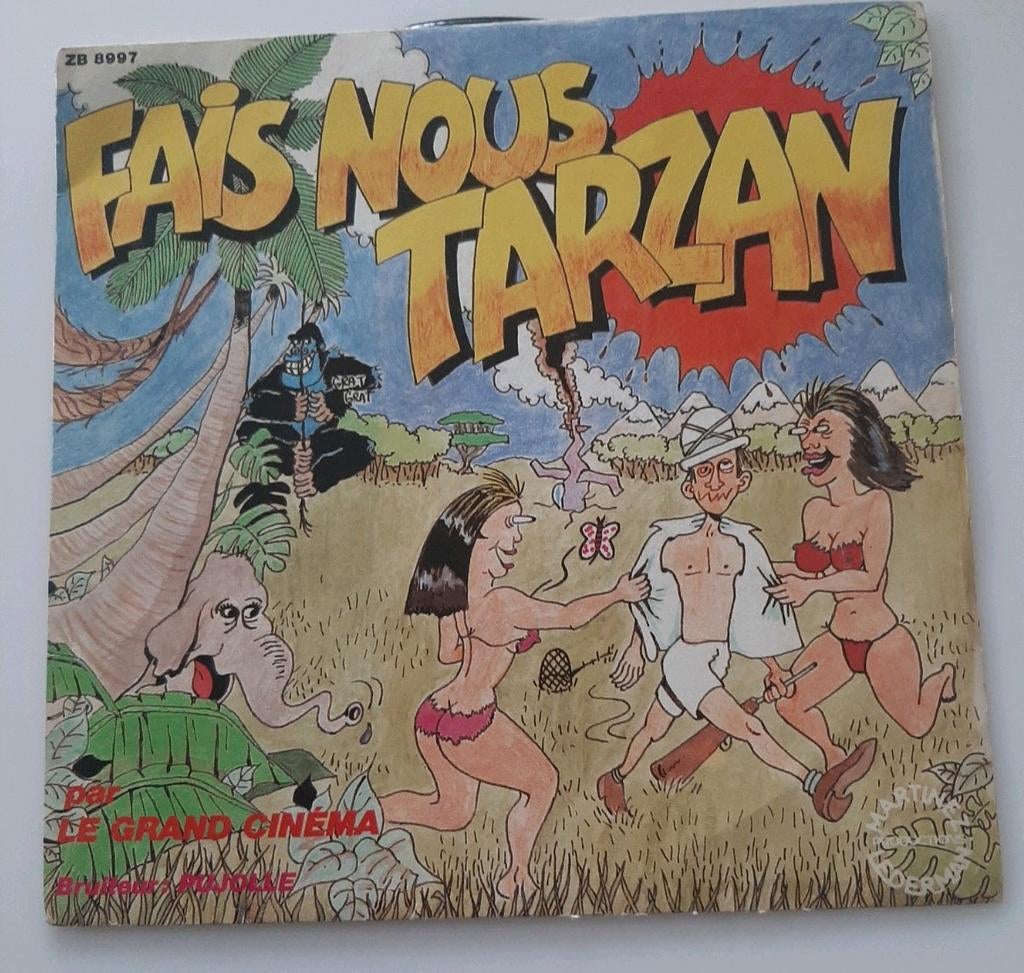 Vinyl 45trs- fais nous tarzan, Enlèvement ou Envoi, Utilisé