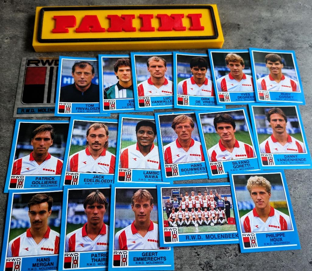 PANINI FOOTBALL 87 RWDM MOLENBEEK 18 AUTOCOLLANTS 1987, Envoi, Neuf