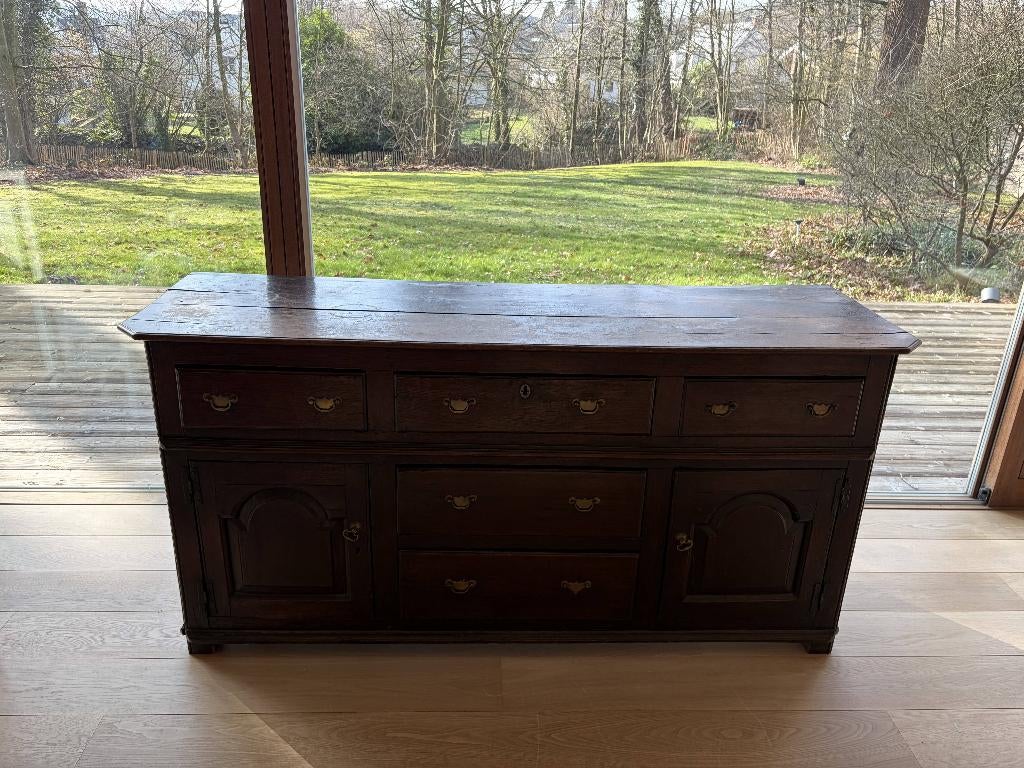 Buffet authentique en chêne massif et accessoires originaux, Antiek, Avec tiroir(s), Moins de 100 cm, 150 à 200 cm