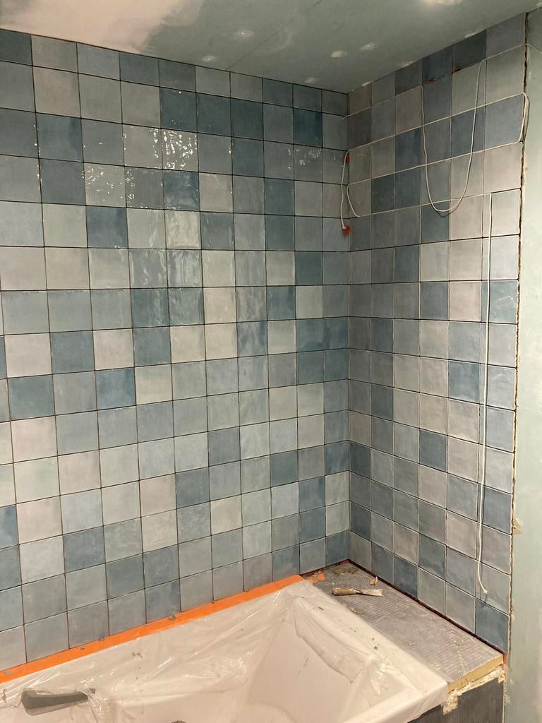 Tegels 12.5x12,5 turquoise, Doe-het-zelf en Bouw, Tegels, Ophalen, Nieuw, Minder dan 20 cm, Minder dan 20 cm