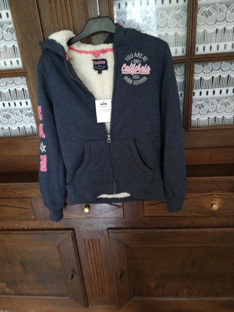 Veste à capuche fille. Bleue. Pocopiano.Taille 12 ans. Neuve, Ophalen of Verzenden, Zo goed als nieuw, Meisje