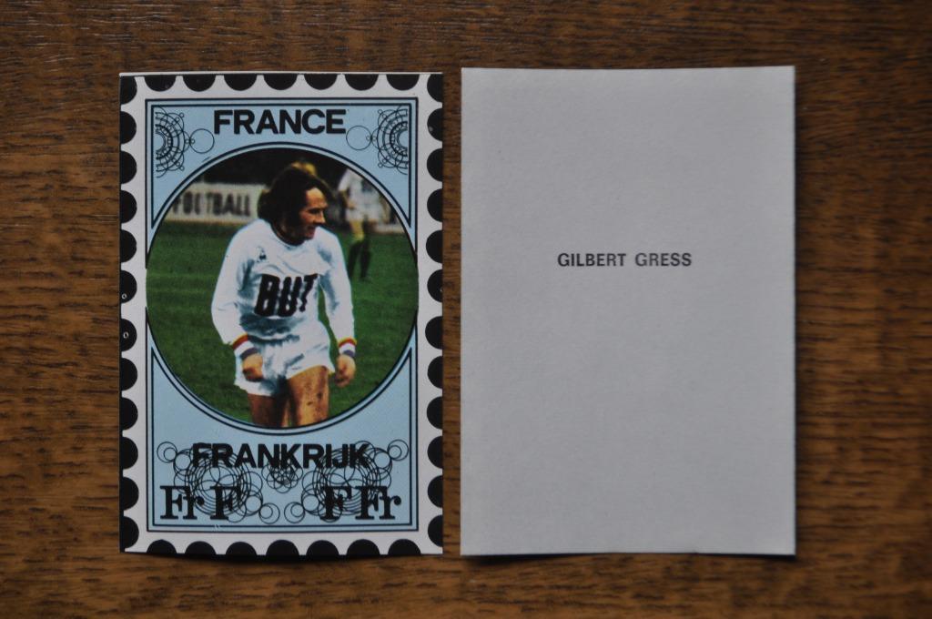 VANDERHOUT PLAATJE WORLD CUP 70 GILBERT GRESS, Enlèvement ou Envoi, Comme neuf, Image
