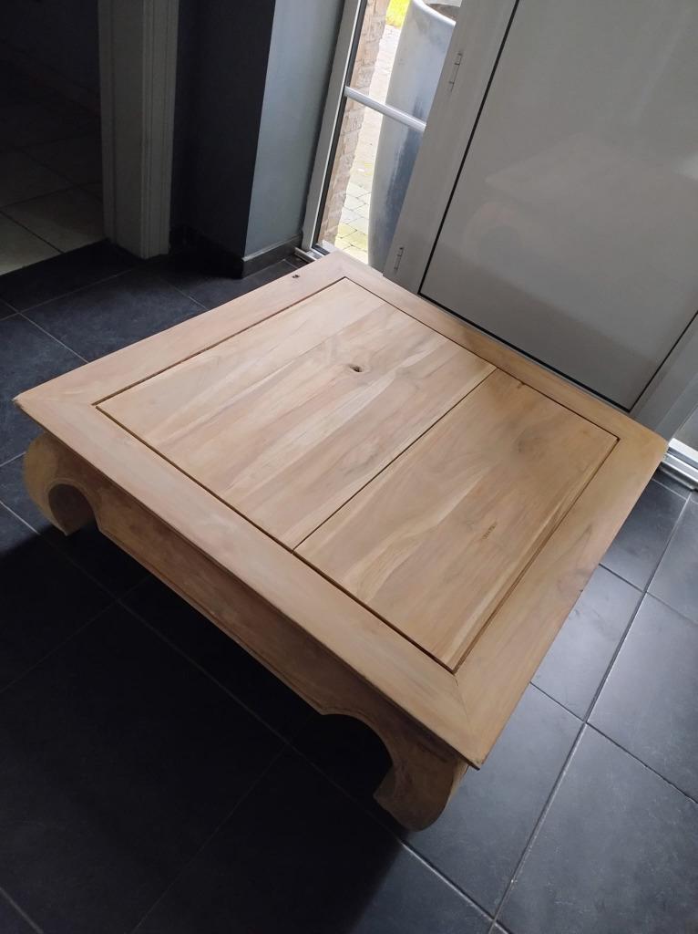 teak salontafel, Ophalen, Gebruikt, 50 tot 100 cm, 50 tot 100 cm