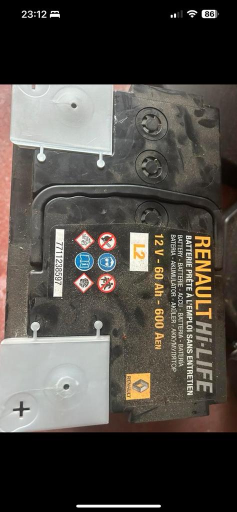 60ah start/stop batterij, Auto-onderdelen, Ophalen, Gereviseerd, Renault