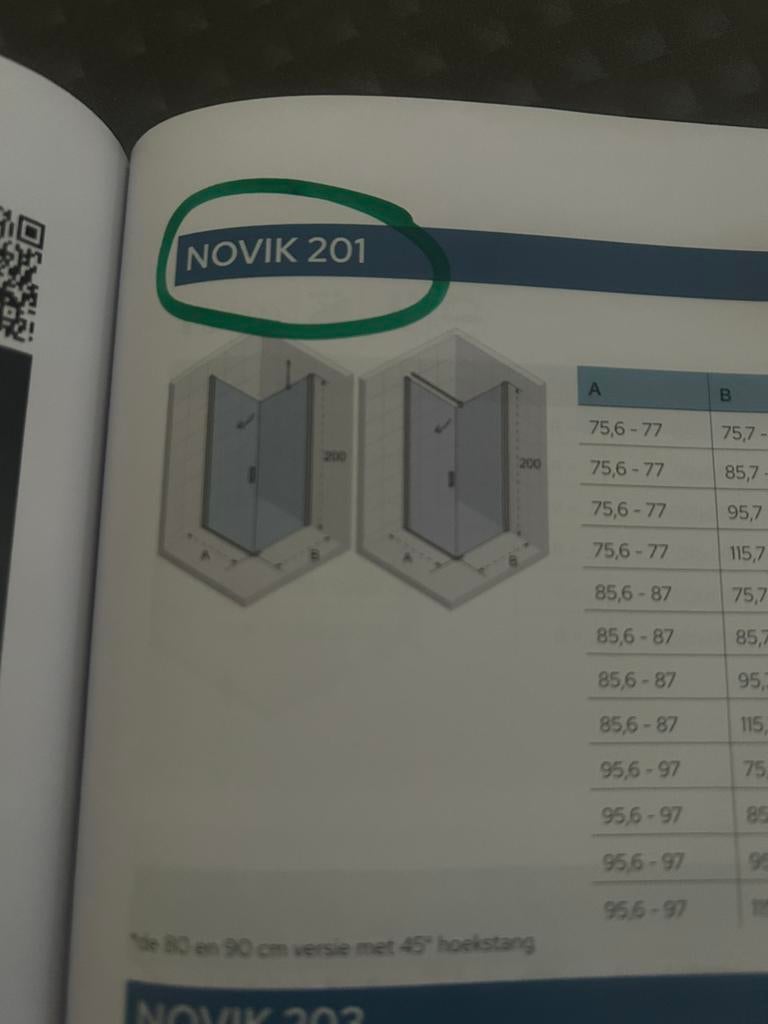 Douche 90x90 toonzaalmodel, Ophalen, Zo goed als nieuw