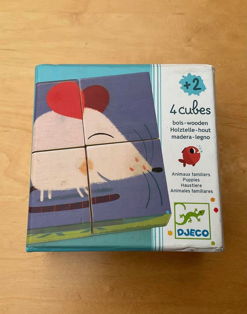 DJECO…. 4 cubes…. Animaux familiers, Enlèvement, Comme neuf